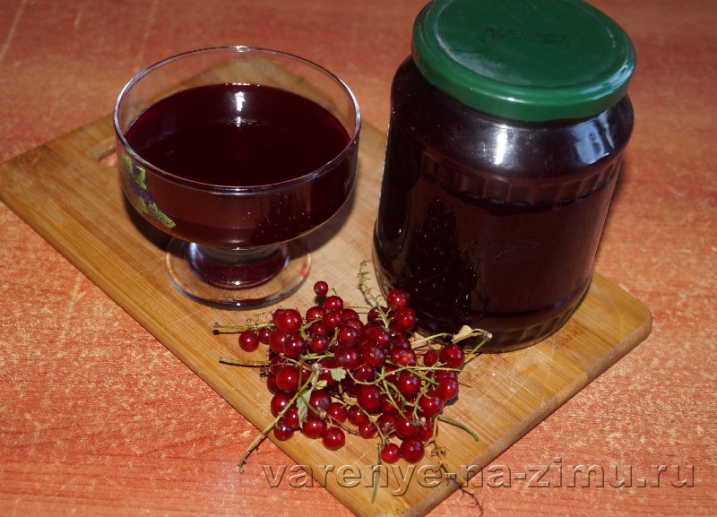 Желе из сока красной смородины
