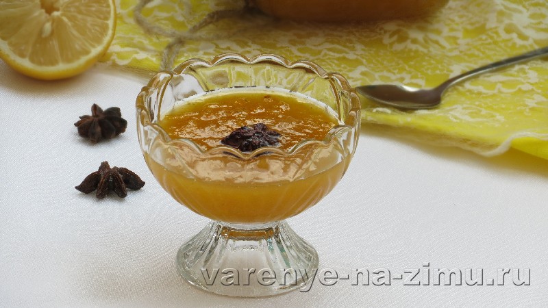 Джем из алычи с лимонным соком и бадьяном
