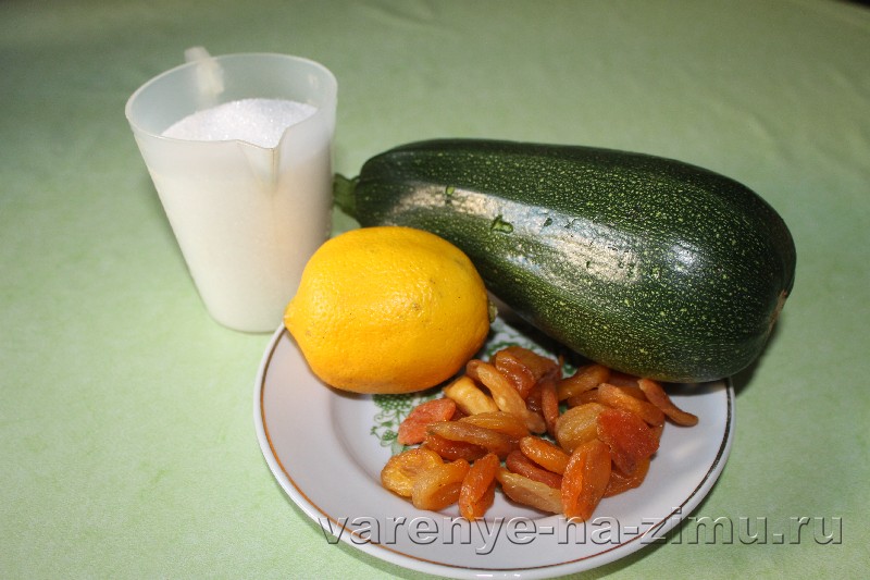 Варенье из кабачков с курагой