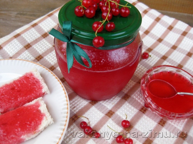 Желе из красной смородины без варки